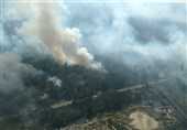 آتش سوزی در منطقه چرنوبیل اوکراین