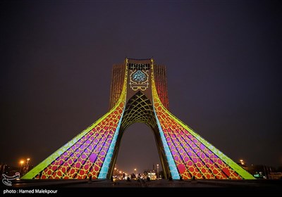 ویدئو مپینگ برج آزادی در شب نیمه شعبان