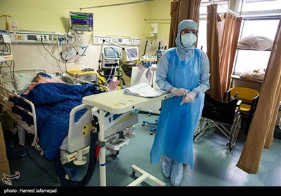 پرستاران و کادر درمانی بخش بیماران کرونایی بیمارستان طالقانی