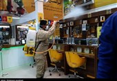 ضدعفونی ادارات و فروشگاه‌‌های سیستان توسط گروه‌های جهادی به روایت تصویر