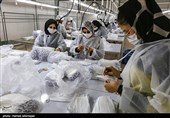 فعالیت زنان و نیروی کار ایرانی در کارخانه تولید ماسک در روزهای کرونایی