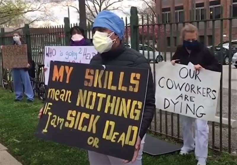 US Healthcare Workers Protest Shortage of Protective Gears amid Pandemic (+Video)
