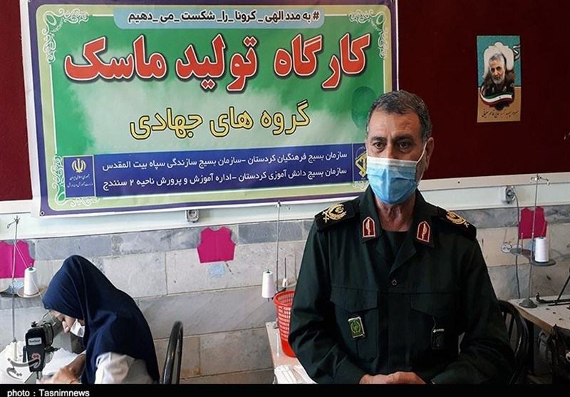 فرمانده سپاه کردستان: راه‌اندازی کارگاه‌های تولید ماسک و لباس ایزوله سپاه در راستای «جهش تولید» است