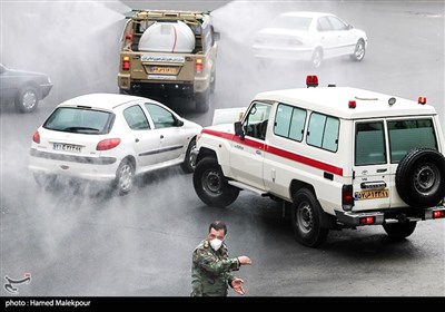ضدعفونی معابر شهری تهران توسط نیروی زمینی ارتش