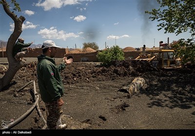 خسارات سیل در روستای بهانگر سبزوار