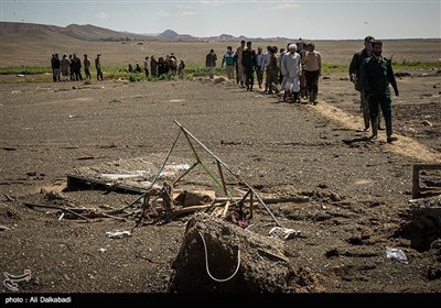 خسارات سیل در روستای بهانگر سبزوار