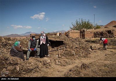 خسارات سیل در روستای بهانگر سبزوار