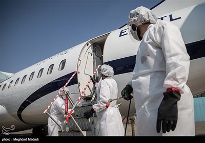 ضدعفونی هواپیماهای ایران ایر