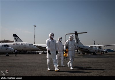 ضدعفونی هواپیماهای ایران ایر