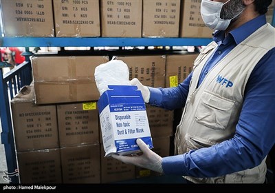 مراسم اهداء کمک‌های بشر دوستانه برنامه جهانی غذا به ایران برای مقابله با ویروس کرونا