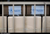مراسم اهداء کمک‌های بشر دوستانه برنامه جهانی غذا به ایران برای مقابله با ویروس کرونا