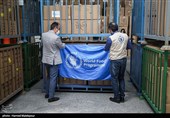 مراسم اهداء کمک‌های بشر دوستانه برنامه جهانی غذا به ایران برای مقابله با ویروس کرونا
