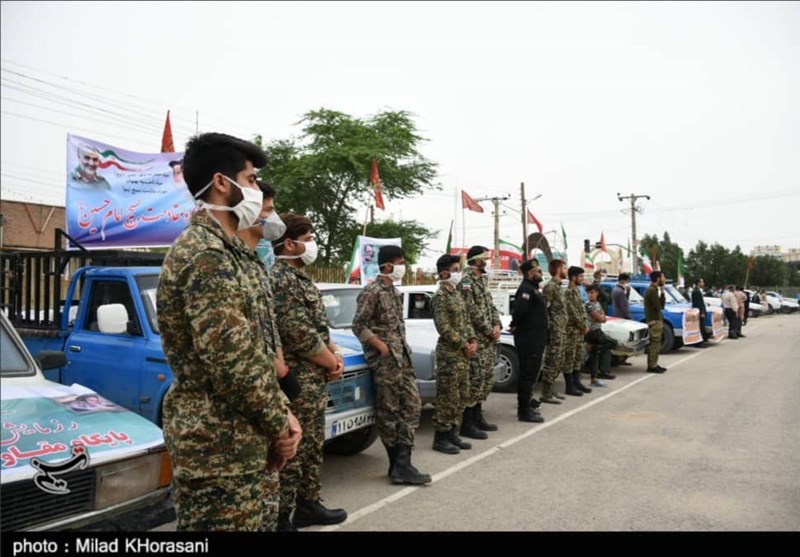 دست مهر جهادگران بسیجی بر سر نیازمندان در بهبهان + فیلم