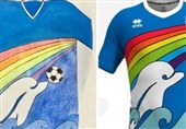 نقاشی پسر 6 ساله، طرح جدید لباس تیم ایتالیایی!