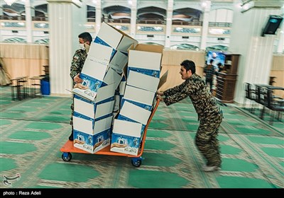 رزمایش کمکهای مومنانه مردم اذربایجان شرقی در مصلی تبریز