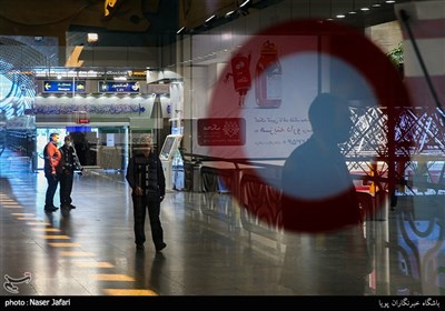 فاصله گذاری اجتماعی در راه آهن تهران