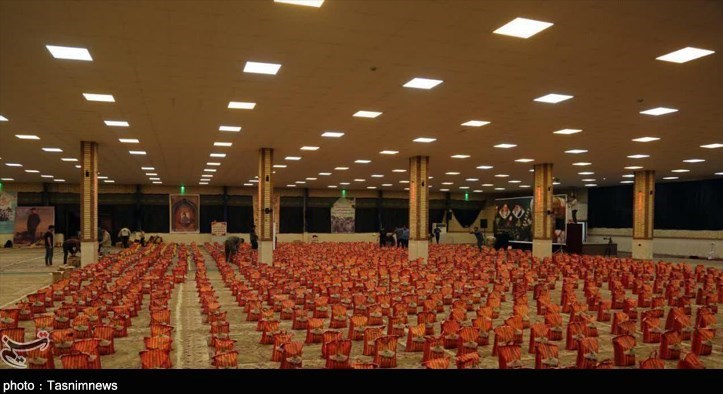تهیه و توزیع 5 هزار بسته مواد غذایی توسط ناحیه امام حسین(ع) کرج + تصاویر