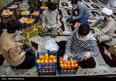 تهیه آب میوه برای مدافعان سلامت - اهواز