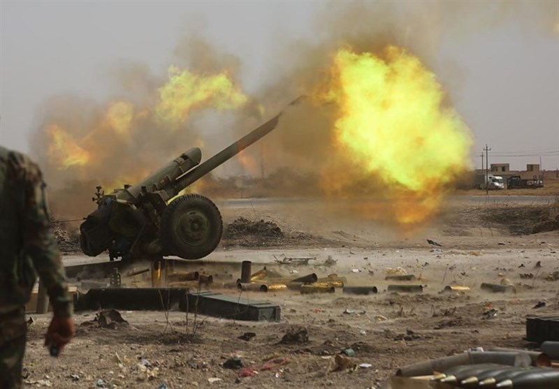 حشد شعبی مواضع داعش در شمال صلاح الدین را هدف قرار داد