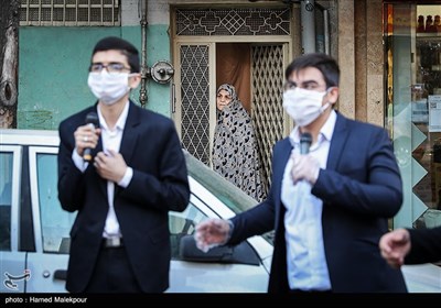 اجرای سرود خیابانی در شب میلاد امام حسن مجتبی(ع) - محدوده خیابان قصرالدشت تهران