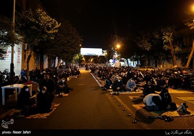 مراسم احیای شب نوزدهم ماه رمضان در خیابان ری