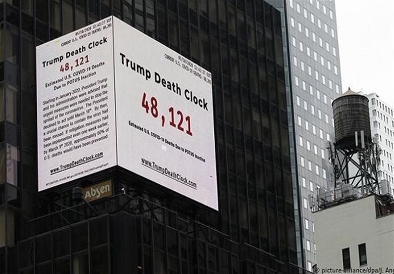 راه‌اندازی «ساعت مرگ ترامپ» در میدان تایمز نیویورک