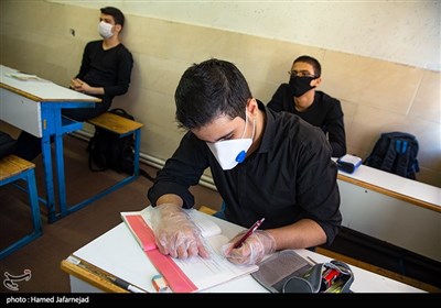 حضور دانش آموزان در کلاس درس پس از بازگشایی مجدد مدارس در پی اعلام ستاد ملی مقابله با ویروس کرونا 