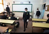 حضور دانش آموزان در کلاس درس پس از بازگشایی مجدد مدارس در پی اعلام ستاد ملی مقابله با ویروس کرونا 