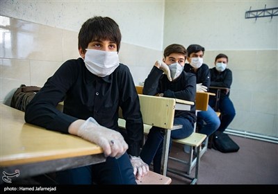 حضور دانش آموزان در کلاس درس پس از بازگشایی مجدد مدارس در پی اعلام ستاد ملی مقابله با ویروس کرونا 