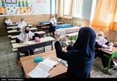 بازگشایی موقت مدارس جهت رفع اشکال دانش آموزان پس از شیوع کرونا - دبستان دخترانه سیدان