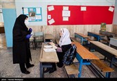 بازگشایی موقت مدارس جهت رفع اشکال دانش آموزان پس از شیوع کرونا - دبستان دخترانه سیدان