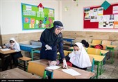 بازگشایی موقت مدارس جهت رفع اشکال دانش آموزان پس از شیوع کرونا - دبستان دخترانه سیدان