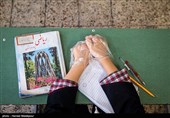 بازگشایی موقت مدارس جهت رفع اشکال دانش آموزان پس از شیوع کرونا - دبستان دخترانه سیدان