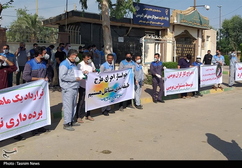 گزارش| ماجرای اخراج 40 کارگر منطقه ویژه بندرامام خمینی(ره) / اعتراض کارگران به زیاده‌خواهی پیمانکاران + فیلم