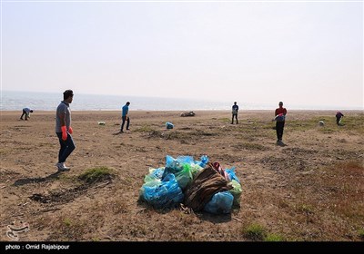 پاکسازی ساحل رضامحله کلاچای گیلان