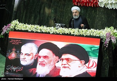 سخنرانی حجت‌الاسلام حسن روحانی رئیس جمهور در مراسم افتتاحیه یازدهمین دوره مجلس شورای اسلامی