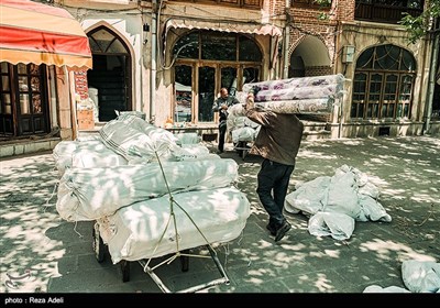 حیاط های بازار تاریخی تبریز