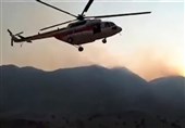 اعزام بالگردهای نیروهای مسلح برای اطفا حریق جنگل های زاگرس