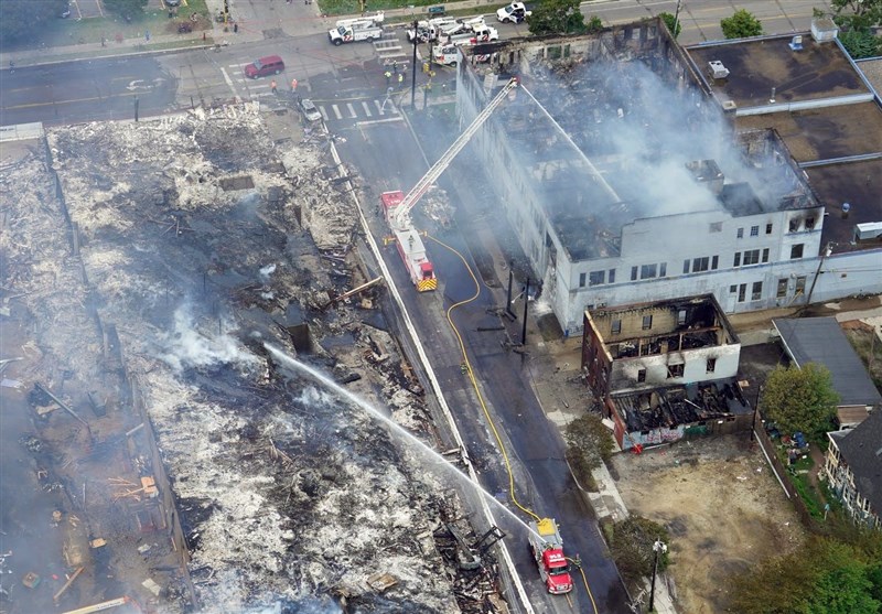 Aerial Video Shows Aftermath of Protest in Minneapolis