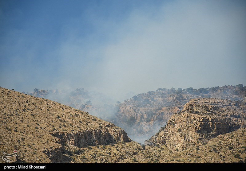 محل آتش سوزی منابع کوهستانی استان بوشهر با پهپاد شناسایی می‌شود