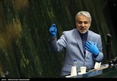 محمدباقر نوبخت رئیس سازمان برنامه و بودجه در جلسه علنی مجلس شورای اسلامی 