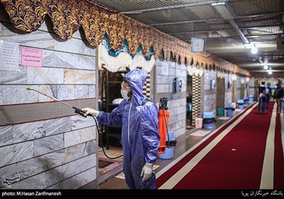 ضد عفونی بندهای ندامتگاه و زندان تهران بزرگ در روزهایی کرونایی برای جلوگیری از شیوع کویید19