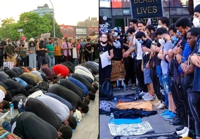 برپایی نماز وحدت در خیابان‌های ملتهب آمریکا + فیلم