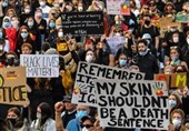 Swiss Anti-Racism Protesters March in Geneva during Floyd Funeral