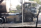 تصادف دو کامیون در بلوار فرزانگان اصفهان حادثه آفرید + تصاویر
