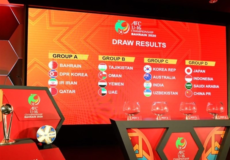 همگروهی ایران با قطر، کره شمالی و بحرین در مسابقات قهرمانی نوجوانان آسیا