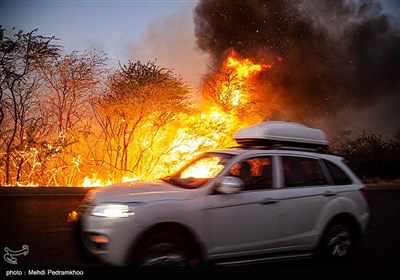 آتش زدن مزارع بعد از برداشت محصول - خوزستان