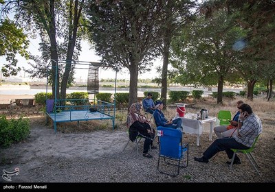 خشک شدن دریاچه شهربازی کرمانشاه