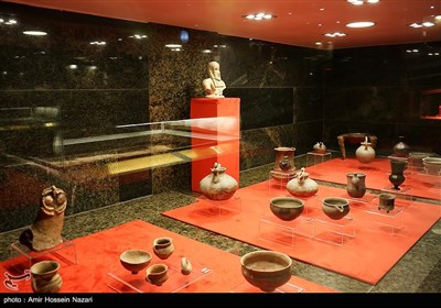 نمایش گور بانوی سه هزار ساله سگزآباد در موزه شهر قزوین