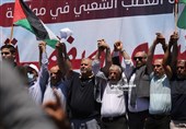 سخنان رهبران و نمایندگان گروه‌های فلسطینی در حاشیه تظاهرات‌ علیه طرح الحاق کرانه باختری